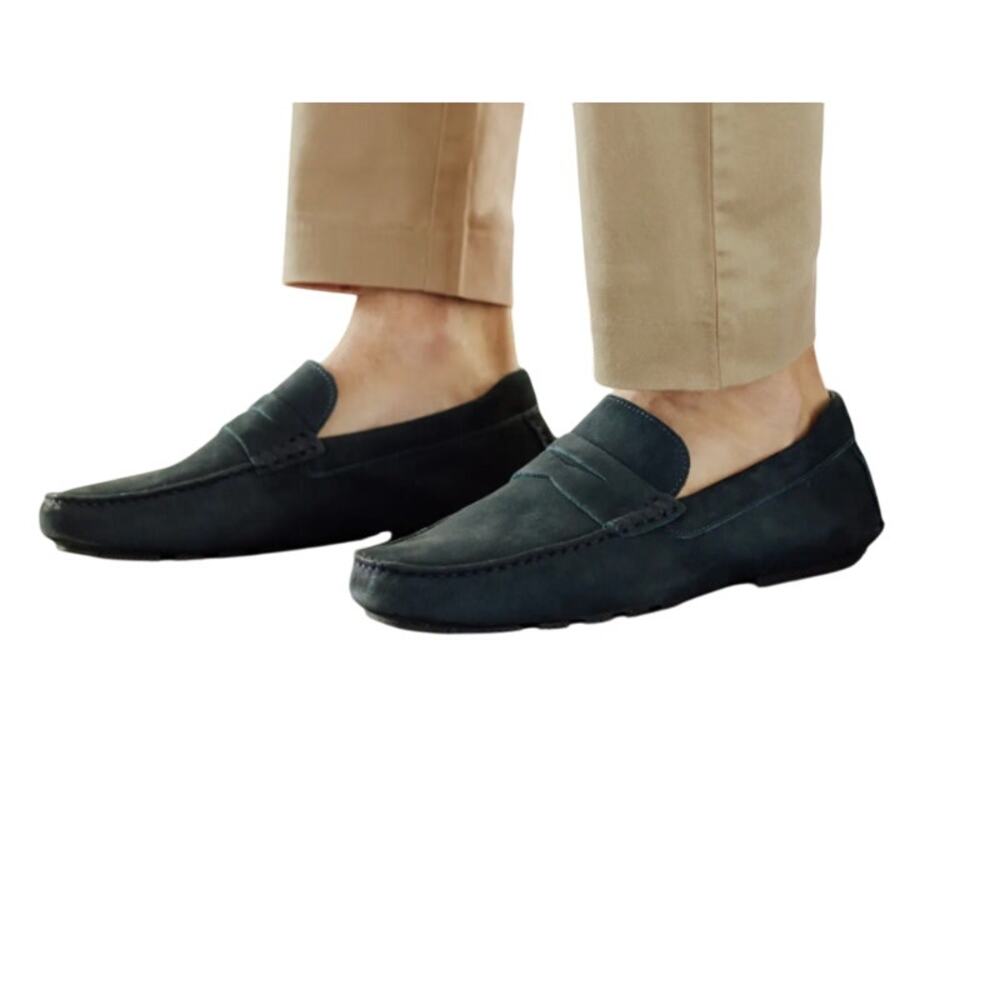Nordstrom Men's 10.5 Black Cody Driving Leather Closed Toe Loafers
